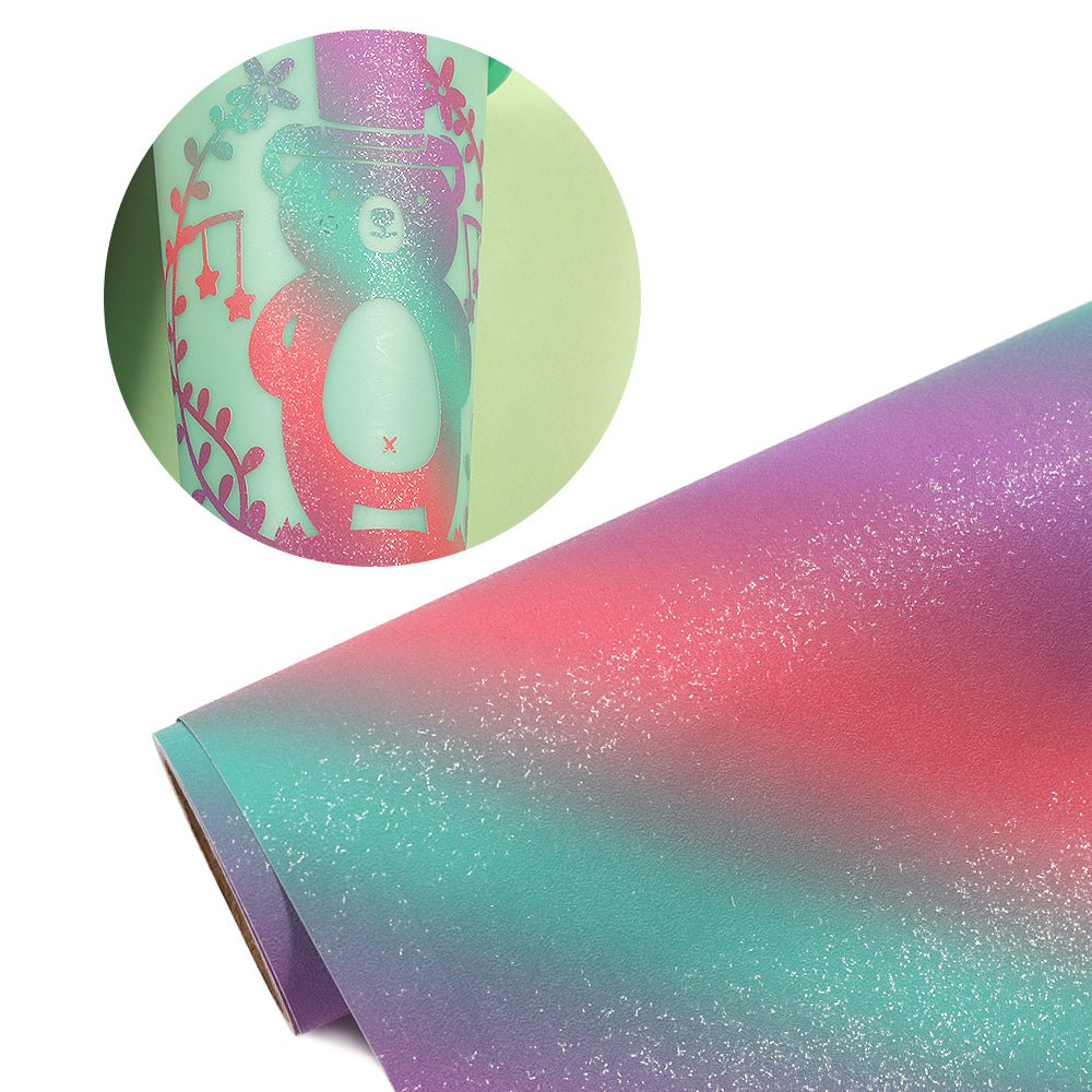 Bevel Rainbow Adhesive Vinyl - Adhesive Craft Vinyl - Ahijoy