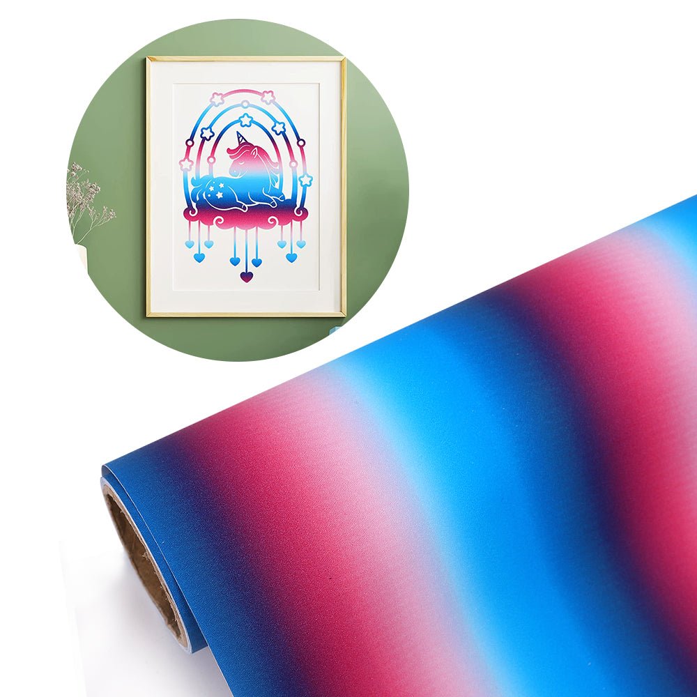 Rainbow Shimmer Adhesive Vinyl - Adhesive Craft Vinyl - Ahijoy